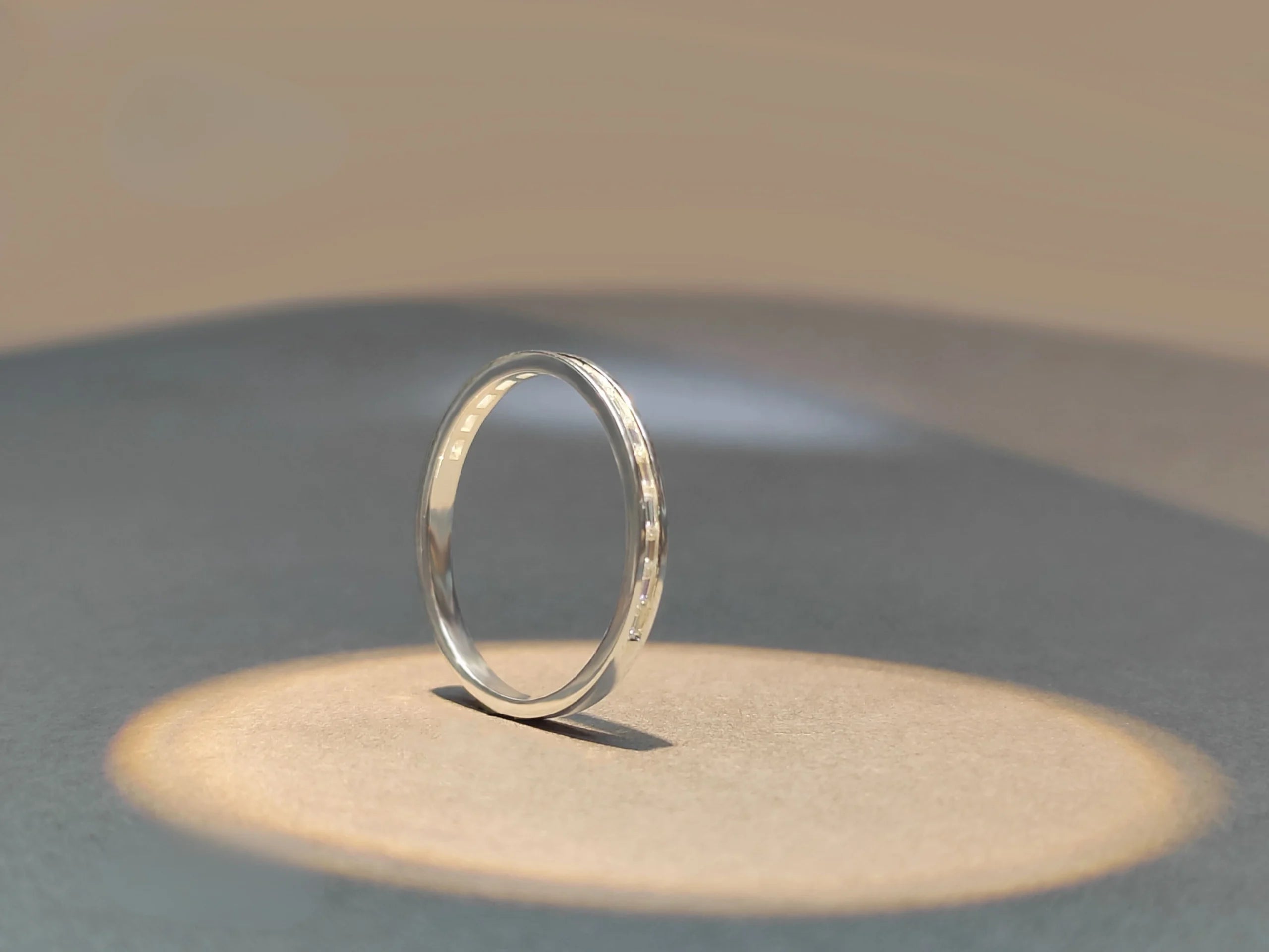 Elegant Slim Diamond Band Ring