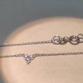 Minimalist fine chain necklace With Petite three Diamonds cluster charm