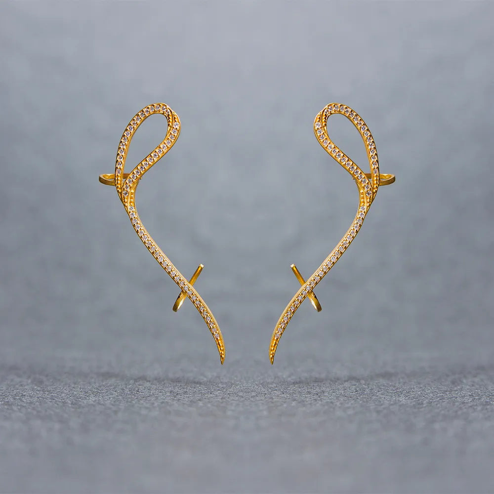 Flow Curve Ear Climbers