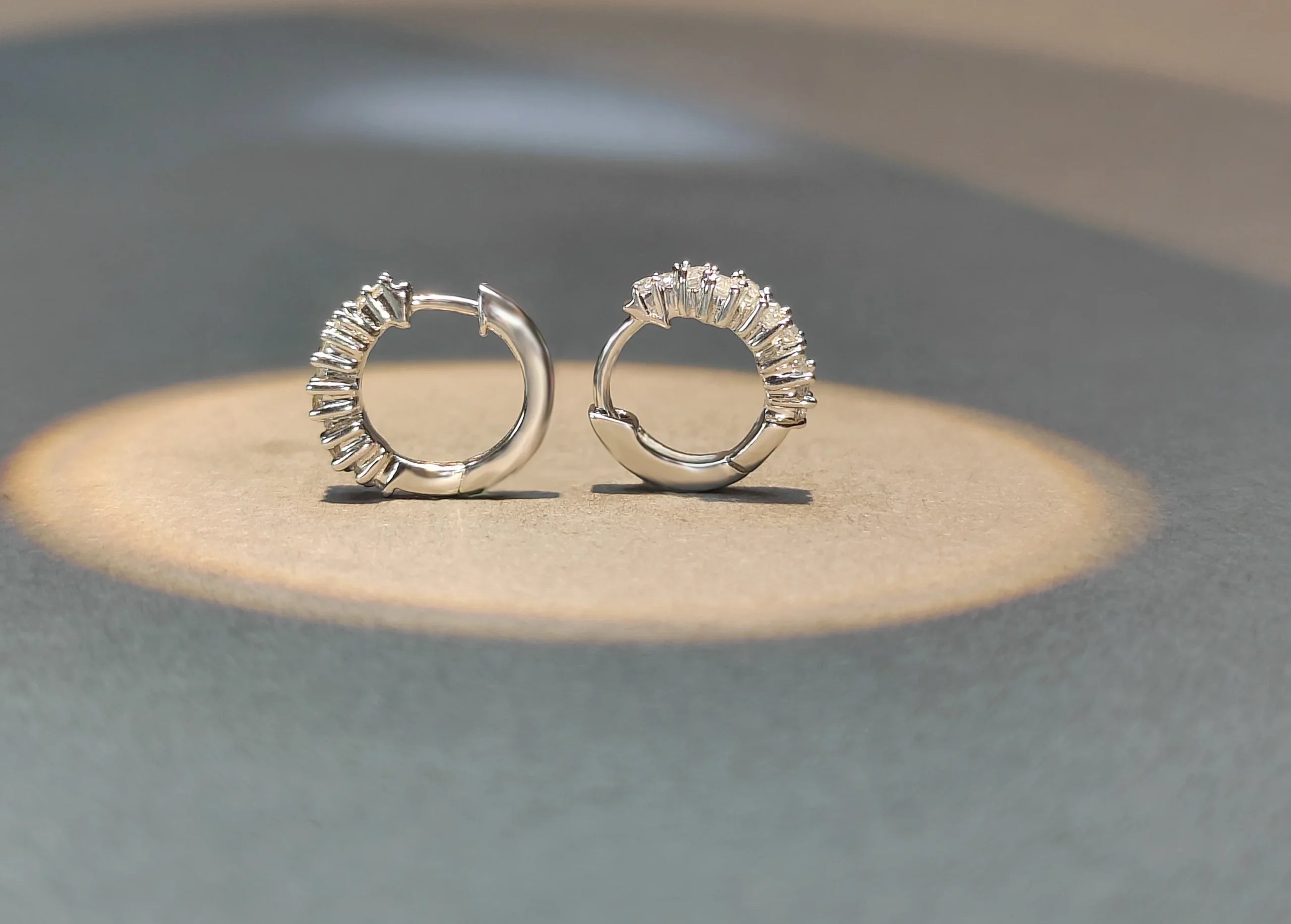 Baguette Diamonds Hoop Earring