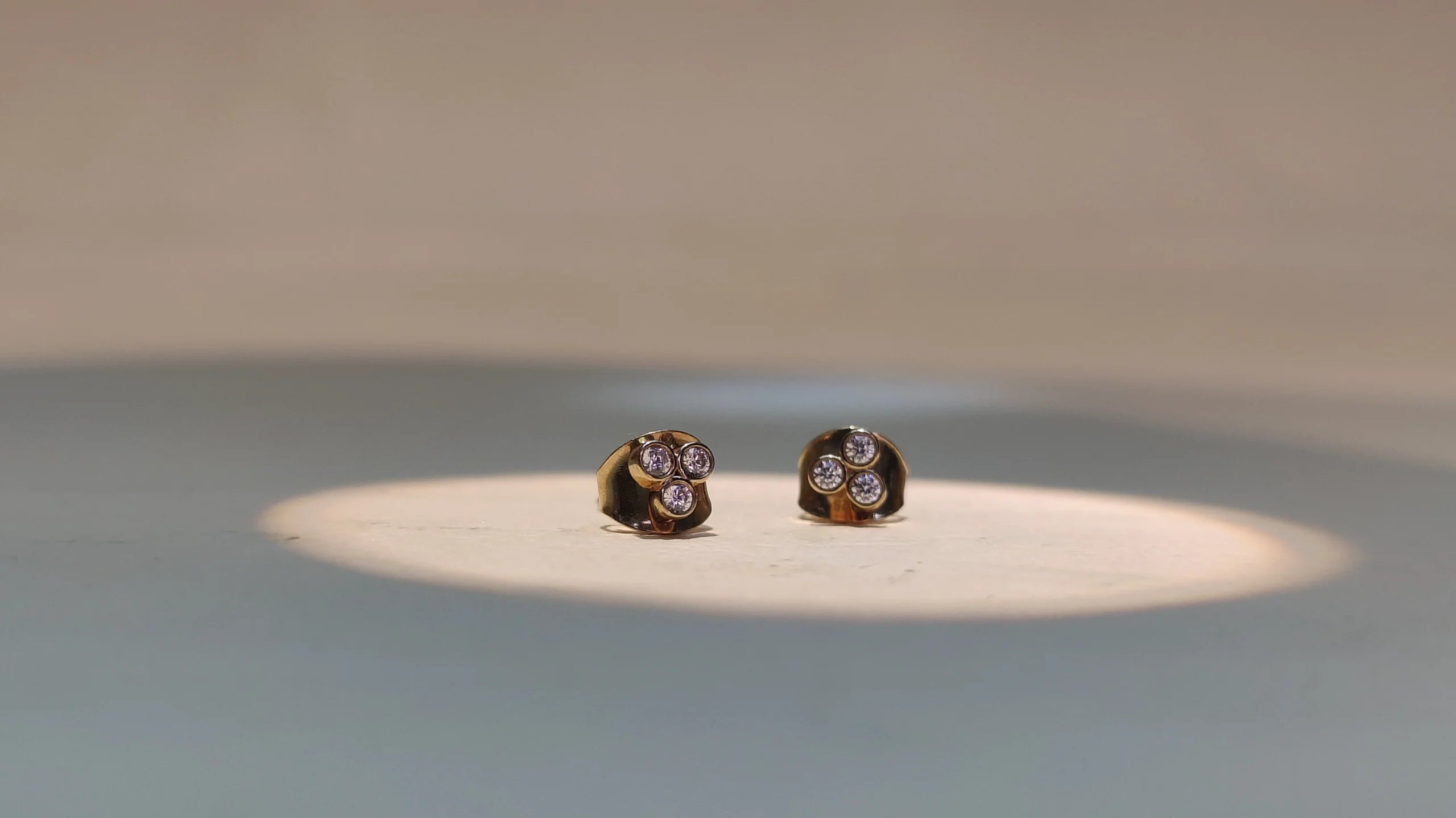 Classic Trio Diamonds Stud Earrings