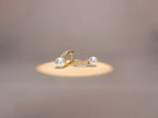 Pearl & Diamond Hoop Earring