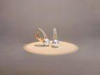 Pearl & Diamond Hoop Earring
