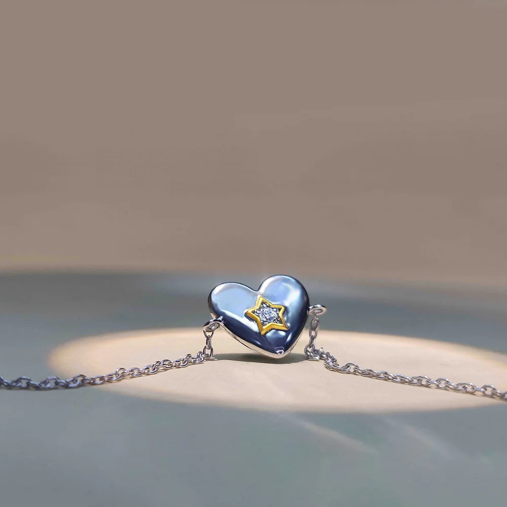 Starlight Heart Charm Necklace
