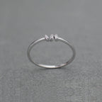 Delicate Triple Diamond Minimalist Ring