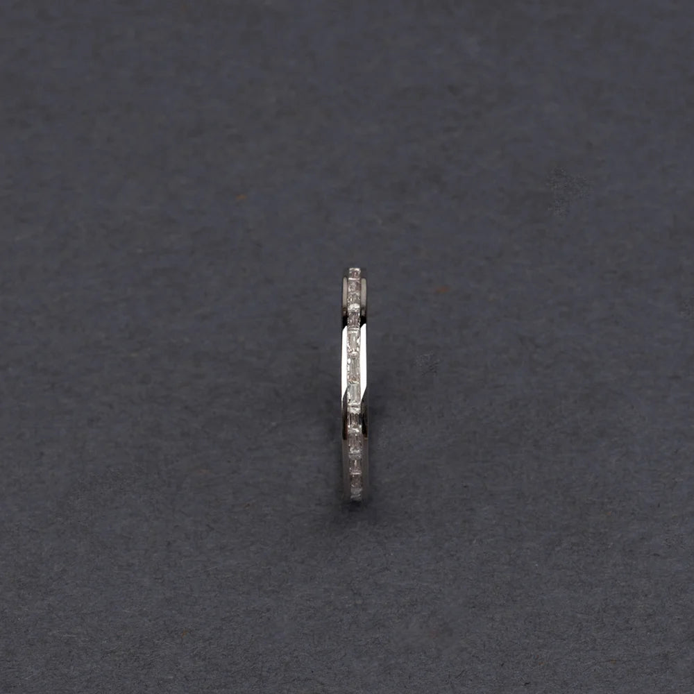 Elegant Slim Diamond Band Ring