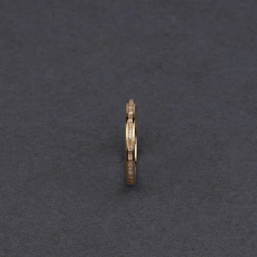 Elegant Slim Diamond Band Ring