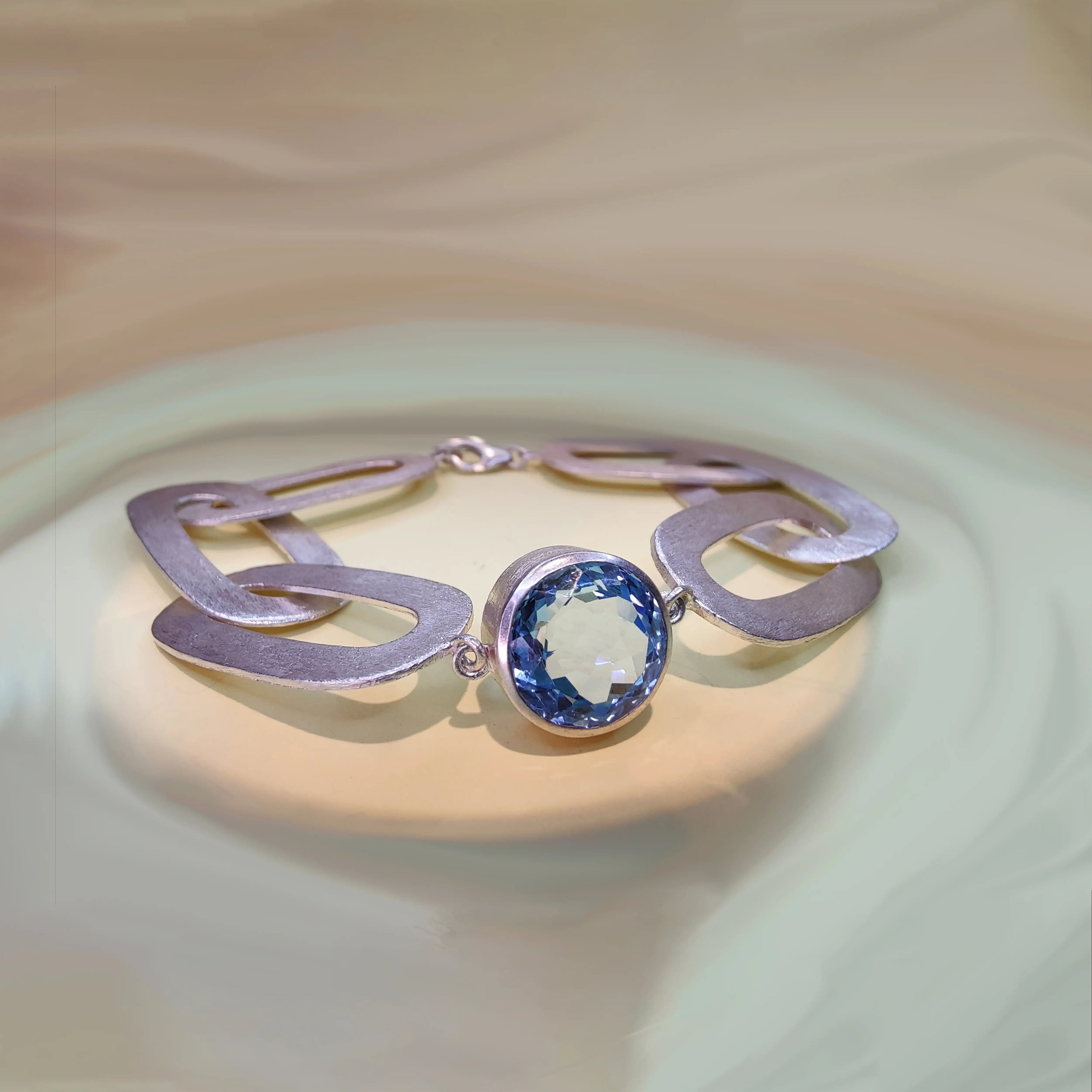 Blue Topaz Matt finish Bracelet