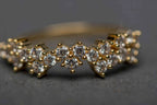 925 Sterling Silver Ring in Gold Plating with White Cz