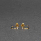 Elegant Hoop Stud Diamond Earrings