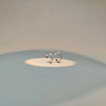 Gold Plated Sterling Silver Ear Cuff Studded With White Cz
